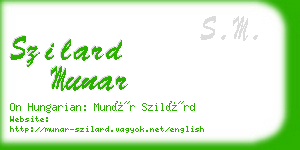 szilard munar business card